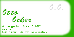 otto ocker business card